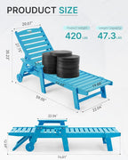 Patio Chaise Lounge Chair Outdoor - Image 2