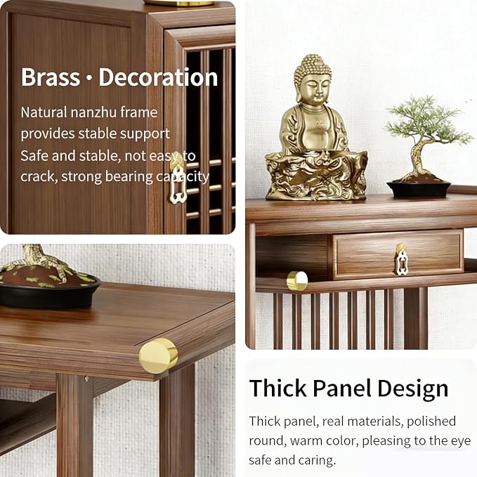Traditional Chinese Style Solid Wood Console Table - Image 6