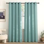 NICETOWN Greyish Blue Linen Curtains by NICETOWN