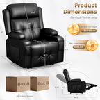 Home Theater Seating Power Recliner Chair, Massage Reclining Sofa - Image 2