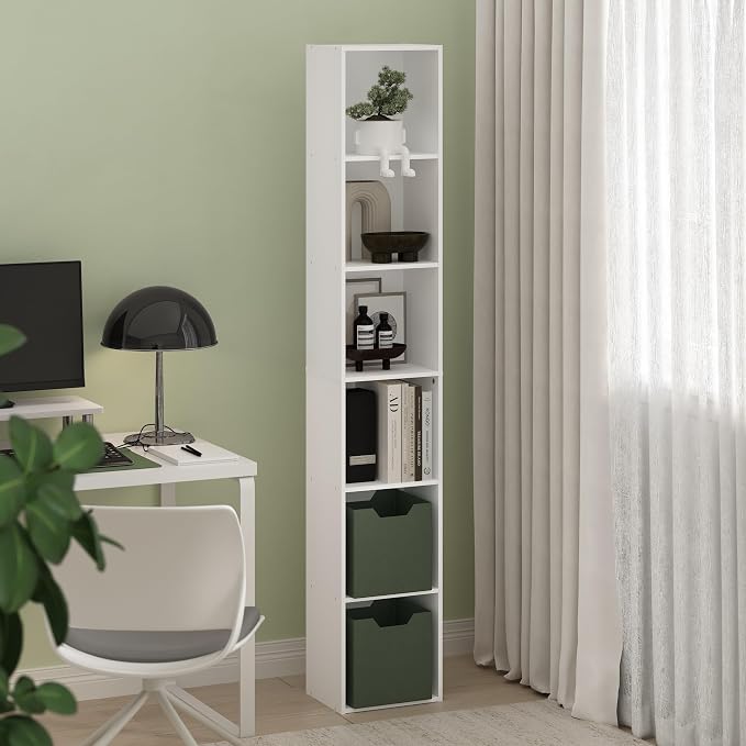 Furinno LUDER Book Shelf, 6-Tier Tall Modern Bookshelf, Bookcase - Image 2
