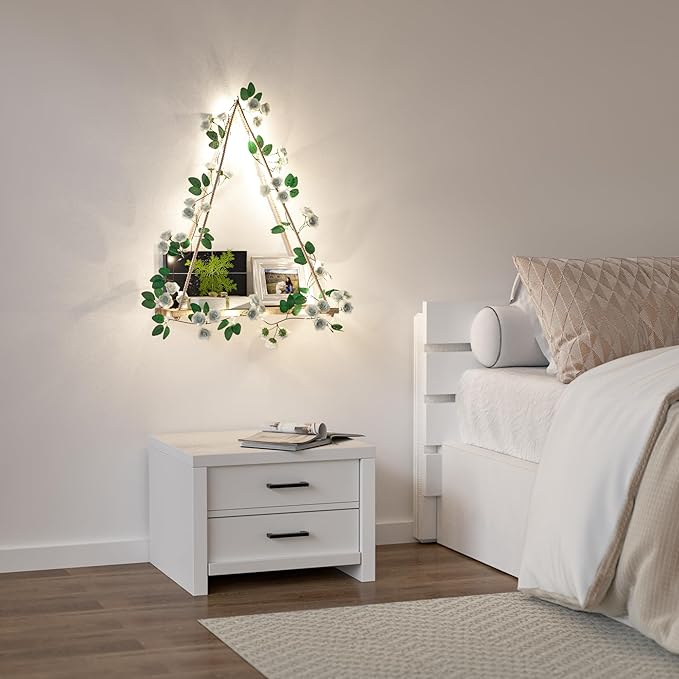 Triple Artificial White Flower Garland - Image 2
