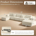 168" Cloud Sectional Couch, Comfort U Shaped Sofa - Image 2