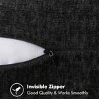 MIULEE Decorative Couch Throw Pillow Covers 20x20 Inch Black 2 Pack | Halloween - Image 3