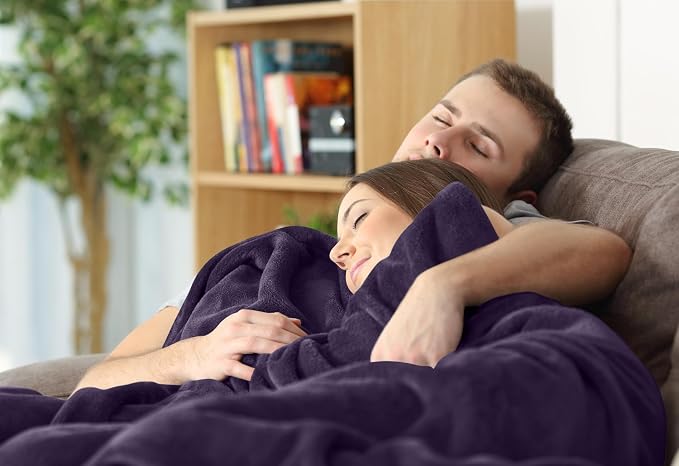 Utopia Bedding Ultra Soft Fleece Bed Blanket Throw Size Purple | Microfiber - Image 7