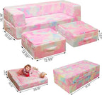 Cvortll Modular Kids and Toddler Play Couch, Convertible Folding Sofa, 3-in-1 - Image 3