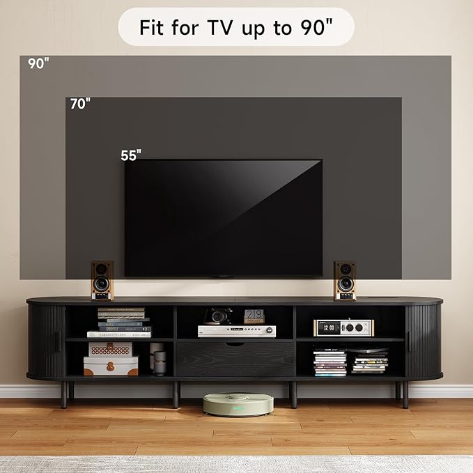 ONBRILL 86.6" TV Stand with Power Outlet - Image 4