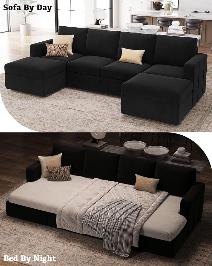 Belffin Modular Sectional Sleeper Sofa Bed - Image 4