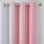 Pink and Greyish White Ombre Blackout Curtains - Image 4