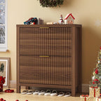 YOMILUVE Shoe Cabinet Storage for Entryway, Fluted Shoe Cabinet by YomiluveDesign