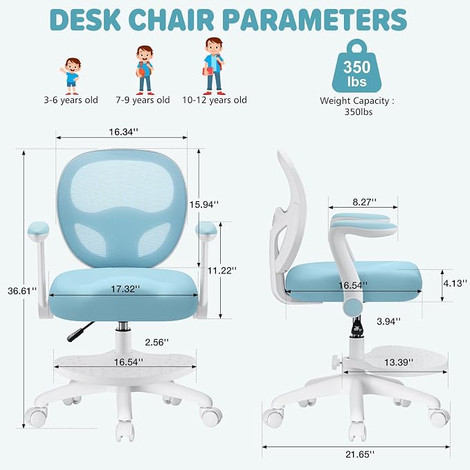 HOFFREE Kids Desk Chair Ergonomic Study Chair - Image 2