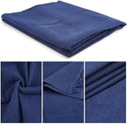 59 Inch Navy Blue Linen Cotton Quilting Fabric by The Yard Canvas Embroidery - Image 5