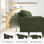 KCGKCG 82" L Shaped Sleeper Sofa Bed, Pull Out Sectional Couch - Image 3