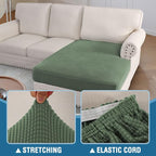 H.VERSAILTEX Sectional Couch Covers 1 Piece Chaise Slipcover L Shape Separate - Image 5