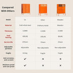 Orange Metal Storage Cabinet - Image 3