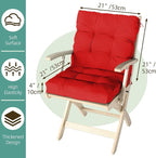 Outdoor Chair Cushions Set of 2, High Back Soft Seat Pad - Image 9