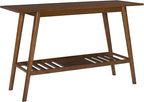 Linon Melissa Mid-Century Modern Walnut Console Table by Linon