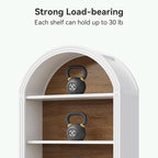 LITTLE TREE 6-Tier Bookcase, Large Freestanding Wooden Open Bookcase Bookshelf - Image 5