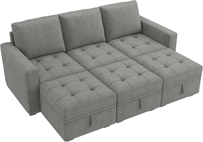HONBAY Modular Sectional Couch Sleeper Sofa Bed - Image 6
