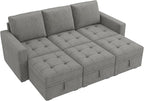 HONBAY Modular Sectional Couch Sleeper Sofa Bed - Image 6