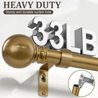 2 Pack Warm Gold Curtain Rods Double - Image 6