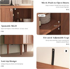 Easyego 31.5″ Mid Century Modern Sideboard Buffet Cabinet, Walnut Wood Accent - Image 4