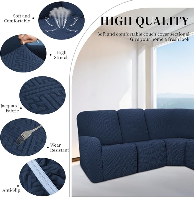 100% Waterproof Sectional Recliner Couch Covers - Image 5