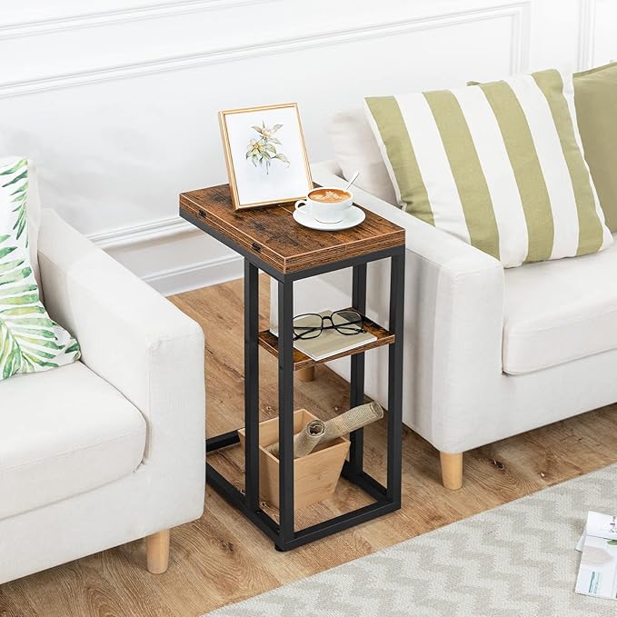 HOOBRO Foldable C Shaped End Table, C Shaped Side Table - Image 4