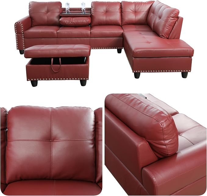 97.5" L Shaped Couch Set, Modular Sectional Couches - Image 4