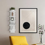 Homaterial 5 Tier Wall Shelf Unit, Small White Vertical Floating Shelf-Narrow - Image 2