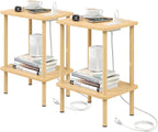 Apicizon 2 Tier End Table Set of 2, Small Side Table by APICIZON