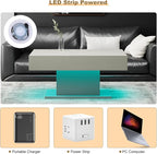 HedoAjim Led Coffee Table for Living Room, Living Room Table Rectangular Center - Image 5