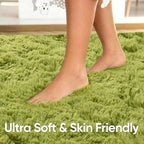 8x10 Extra Large Green Fluffy Area Rug Non-Slip - Image 5