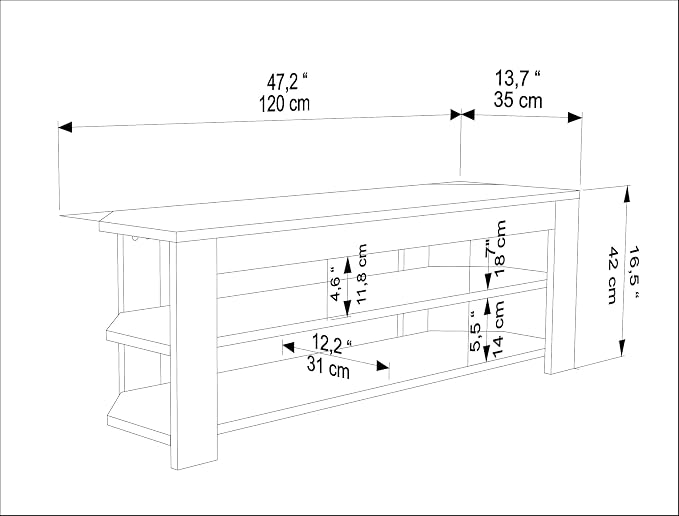Decorotika Rita Modern Corner TV Stand - Image 7