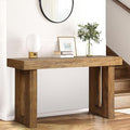 HOKYHOKY Reclaimed Solid Wood Console Table, Rectangular Couch Tables Behind by HOKYHOKY