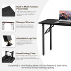 TEMI Small Computer Desk Folding Table - Image 8
