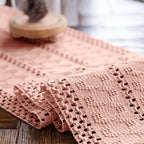 Macrame Table Runner Pure Pink Boho Table Runners - Image 5