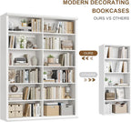 Rresyet 71.8" L *47.2“W Wooden Bookcase and Bookshelf – Extra Large Bookshelf - Image 4