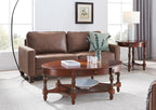 Traditional Solid Wood Oval Coffee Table, Elegant Center Table - Image 9