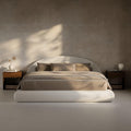 RECCI AirFrame Half-Moon Upholstered California King Platform Bed Frame by RECCI