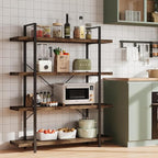 OtterOasis Bookshelf Set, Heavy Duty 4-Tier Industrial Bookcase, 120lbs Shelf - Image 6