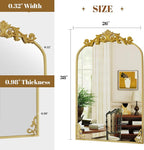 VooBang 26x38 inch Vintage Arched Bathroom Mirror - Image 4