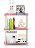 Furinno TURN-S-TUBE Storage Shelves, 3-Tier Book Shelf, Corner Shelf, Toolless - Image 4