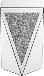 Inverted Triangular Mirror Square End Table, Crystal Diamond Inlaid Coffee Table - Image 8