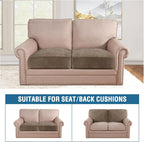 H.VERSAILTEX Velvet Stretch Couch Cushion Cover Plush Cushion Slipcover - Image 3