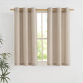NICETOWN Taupe Short Linen Curtains by NICETOWN