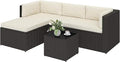 Outsunny 3 Piece Patio Furniture Set, Wicker Rattan Outdoor Patio Conversation by Outsunny
