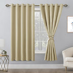 Blackout Curtains for Bedroom, Light Beige, 60 x 72 Inch, 2 Panels | Thermal - Image 9