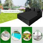 Tangkula Outdoor Rattan Daybed, Wicker Furniture - Image 7