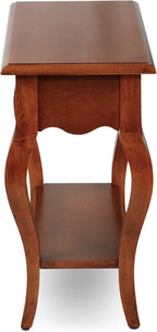 Leick Home 9018-BR One Drawer French Cabriole Leg Side Table - Image 5